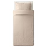 NATTJASMIN Duvet cover and pillowcase, light beige, 150x200/50x80 cm