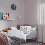 NATTSLÄNDA Duvet cover and pillowcase, floral pattern multicolour, 150x200/50x80 cm