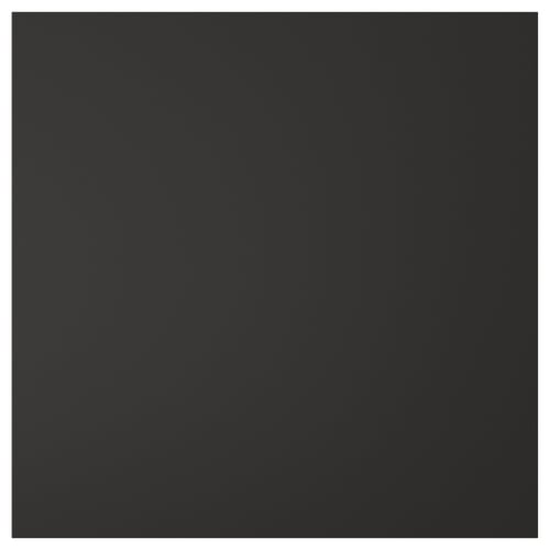 NICKEBO black cabinet front, square, sleek design, recycled materials.