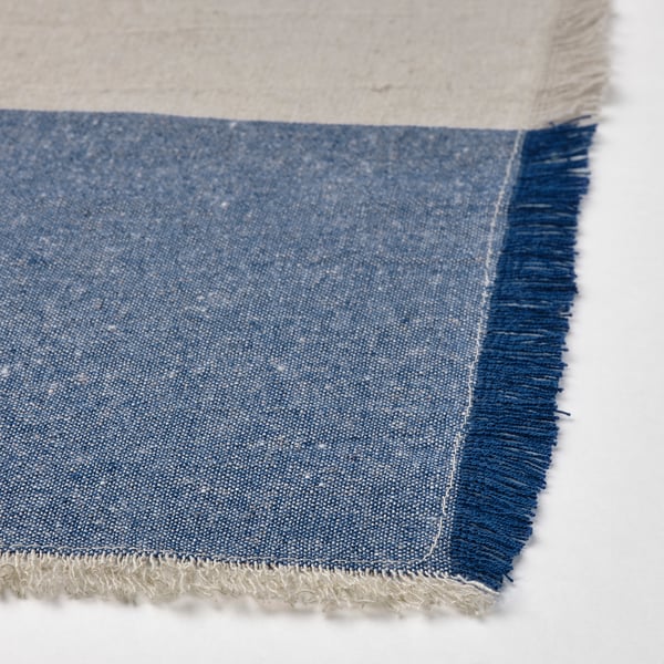 NISSÖGA Napkin, grey/dark blue, 35x35 cm