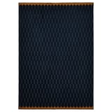 NÖVLING Rug, low pile, dark blue/yellow-brown, 200x300 cm