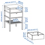 NORDKISA Bedside table, bamboo, 40x40 cm