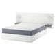 Option: NORDLI Bed frame with storage and mattress, with headboard white/Valevåg firm, 160x200 cm