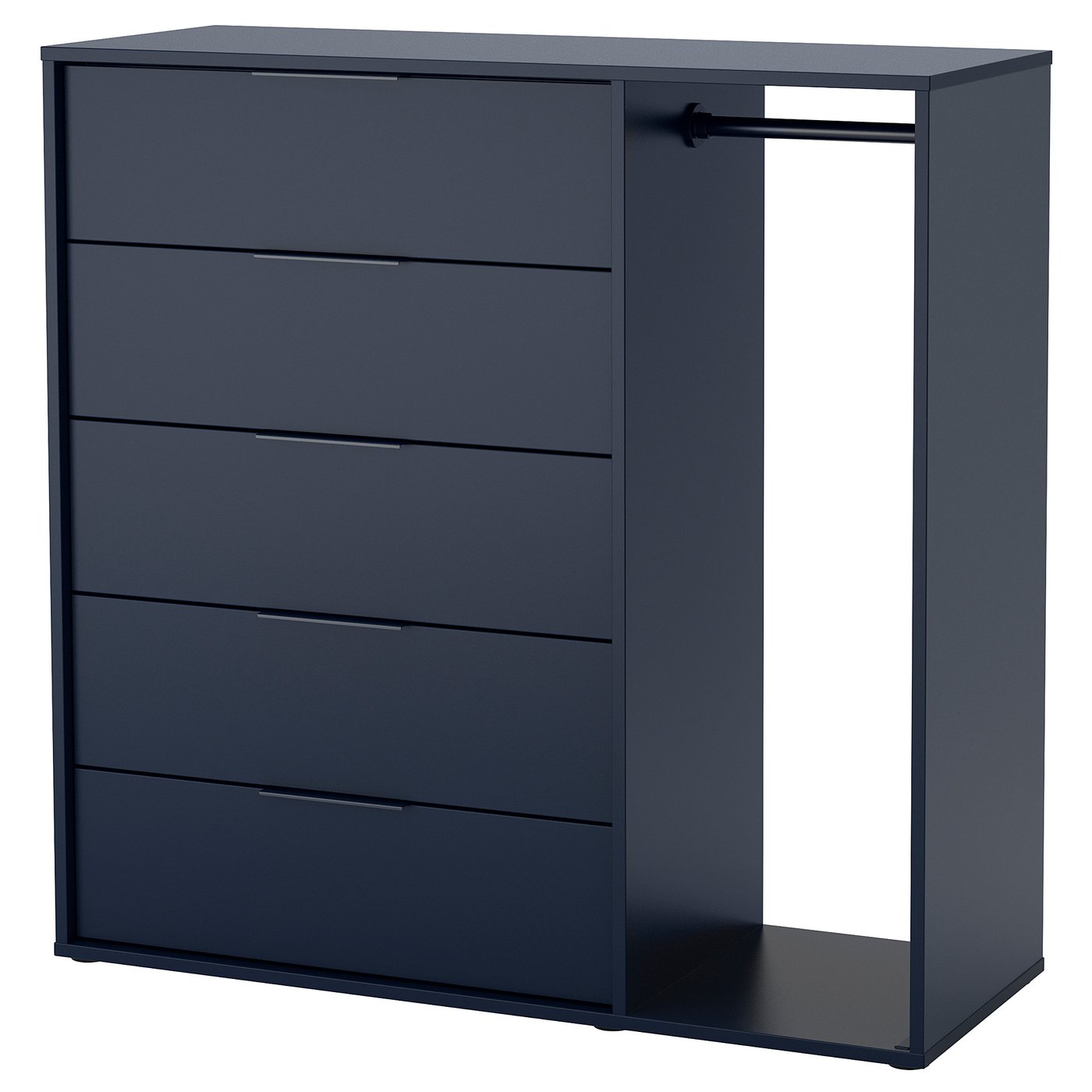 Nordmela Chest Of Drawers With Clothes Rail Black Blue Ikea