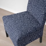 NORDVIKEN / BERGMUND Table and 6 chairs, black/Ryrane dark blue, 210/289 cm