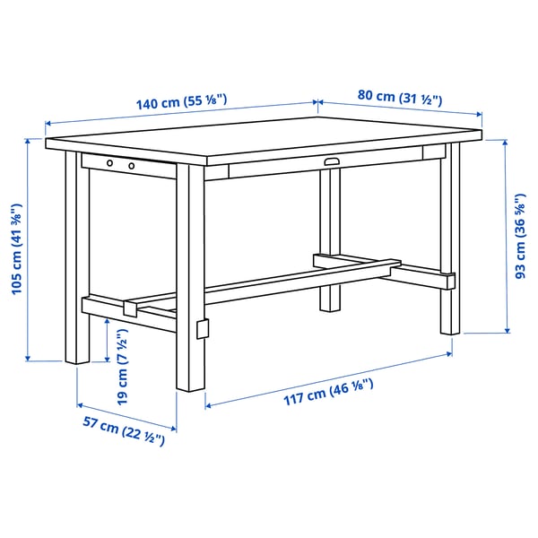 NORDVIKEN / NORDVIKEN Bar table and 4 bar stools, black/black