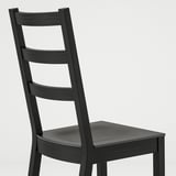 NORDVIKEN / NORDVIKEN Table and 2 chairs, black/black, 74/104x74 cm