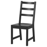 NORDVIKEN / NORDVIKEN Table and 4 chairs, black/black, 152/223x95 cm
