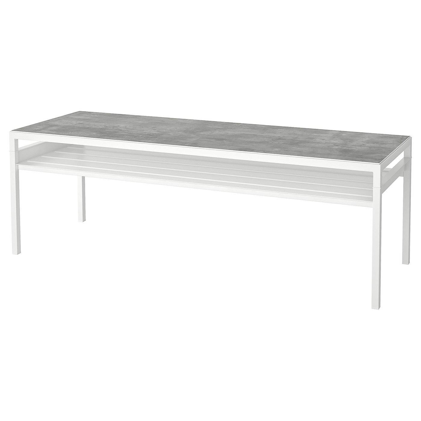 NYBODA Coffee table w reversible table top, light grey concrete effect