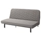 NYHAMN 3-seat sofa-bed, with foam mattress/Knisa grey/beige