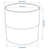 NYPON Plant pot, in/outdoor grey, 12 cm
