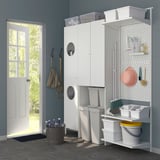 NYSJÖN Cabinet for washing machine, white, 65x190 cm