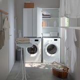 NYSJÖN Cabinet for washing machine, white, 65x190 cm