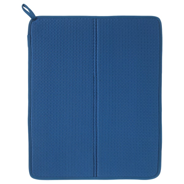 NYSKÖLJD Dish drying mat, blue, 44x36 cm
