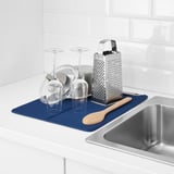 NYSKÖLJD Dish drying mat, blue, 44x36 cm