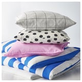 ODDNY Cushion cover, off-white/dot pattern black, 50x50 cm