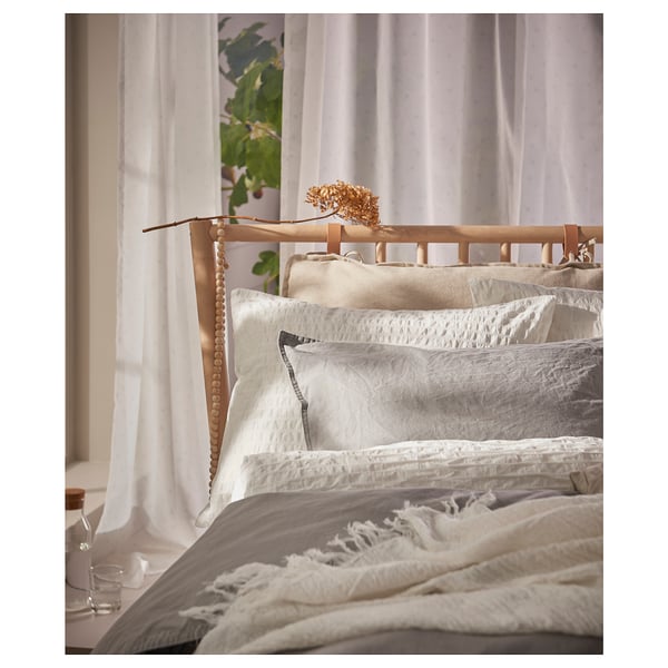OFELIA VASS Duvet cover and 2 pillowcases, white, 240x220/50x80 cm