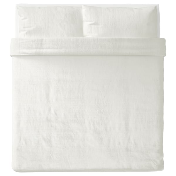 OFELIA VASS Duvet cover and 2 pillowcases, white, 240x220/50x80 cm