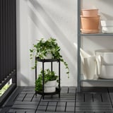 OLIVBLAD Plant stand, in/outdoor black, 35 cm