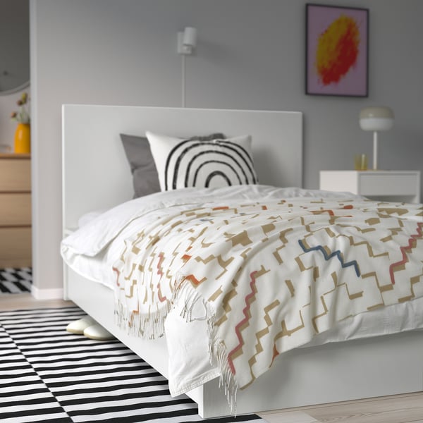 OLIVSPINNMAL Throw, off-white/multicolour, 120x160 cm