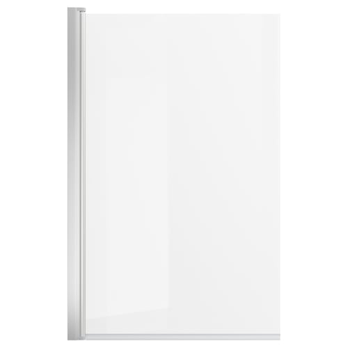 OPPEJEN shower glass door, clear and safety tempered. Anodized aluminium frame, modern minimalist design.