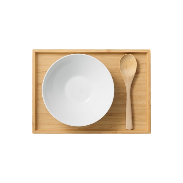 OSTBIT Tray, bamboo, 20x28 cm