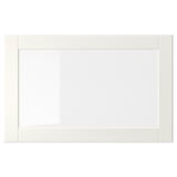 OSTVIK Glass door, white/clear glass, 60x38 cm