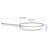 OUMBÄRLIG Frying pan, non-stick coating/stainless steel copper-colour, 28 cm