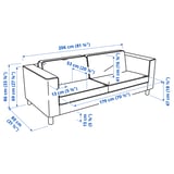 PÄRUP 3-seat sofa, Kelinge rust