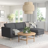PÄRUP 3-seat sofa with chaise longue, Vissle grey