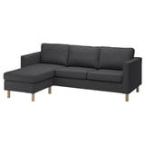 PÄRUP Cover for 3-seat sofa, with chaise longue/Gunnared dark grey