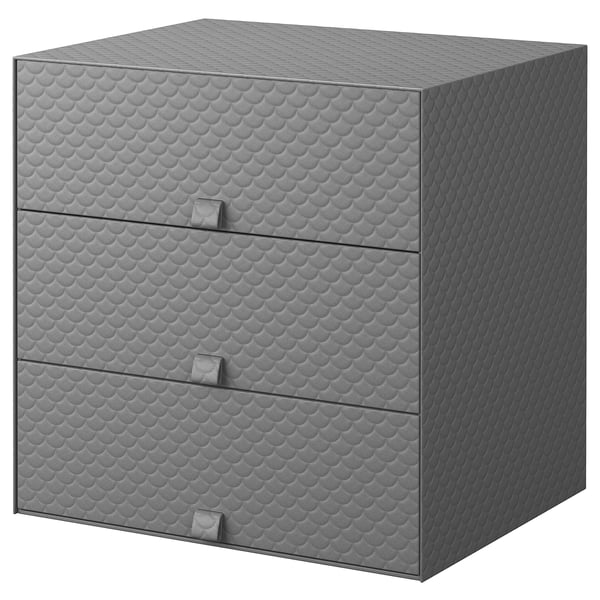 Pallra Mini Chest With 3 Drawers Dark Grey Ikea