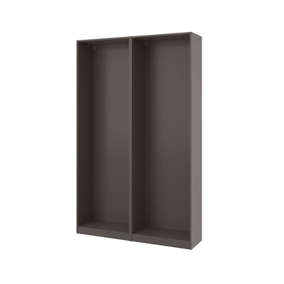 PAX 2 wardrobe frames, dark grey, 150x35x236 cm