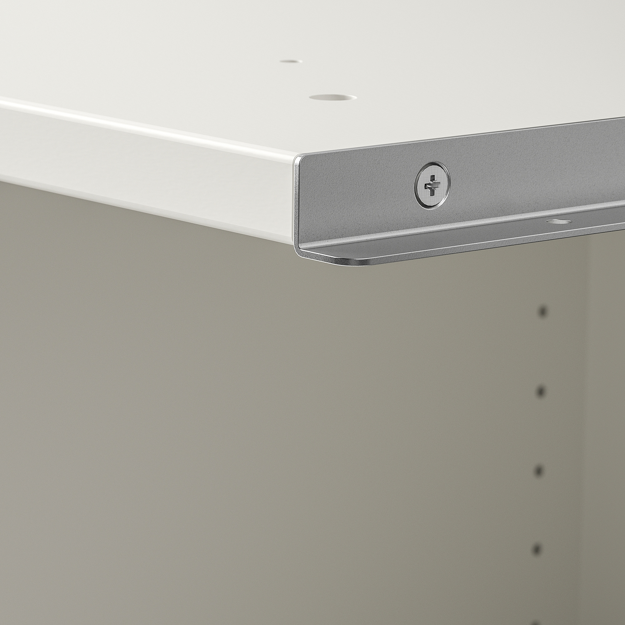 PAX Add-on corner unit with 4 shelves, white, 53x58x201 cm