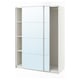 Option: PAX / AULI Wardrobe with sliding doors, white/mirror glass, 150x66x201 cm