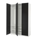 Option: PAX / FLISBERGET Wardrobe combination, white/anthracite, 150x60x236 cm