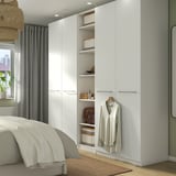 PAX / FORSAND Wardrobe, white/white, 250x60x236 cm