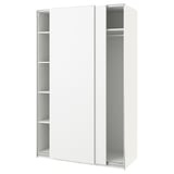 PAX / HASVIK Wardrobe, white/white, 150x66x236 cm