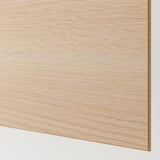 PAX / MEHAMN Wardrobe combination, white double sided/white white stained oak effect, 200x43x236 cm
