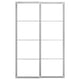 PAX Pair of sliding door frames w rail, aluminium, 150x236 cm