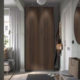 PAX / STORKLINTA Wardrobe combination, dark grey/dark brown stained oak effect, 100x38x236 cm