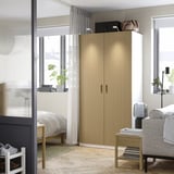 PAX / TONSTAD Wardrobe combination, white/oak veneer, 100x60x201 cm
