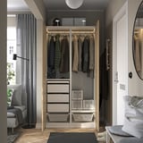 PAX / TONSTAD Wardrobe combination, white/oak veneer, 100x60x201 cm