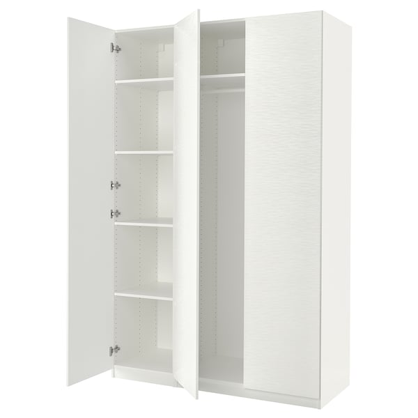 PAX / VINTERBRO Wardrobe combination, white/white, 150x60x236 cm