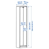 PAX Wardrobe frame, white, 50x35x236 cm
