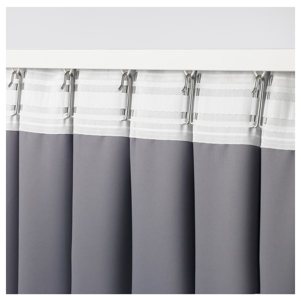 Pialotta Room Darkening Curtains 1 Pair Light Beige Flowers Ikea