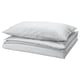 PILTANDVINGE Duvet cover and pillowcase, grey, 150x200/50x80 cm