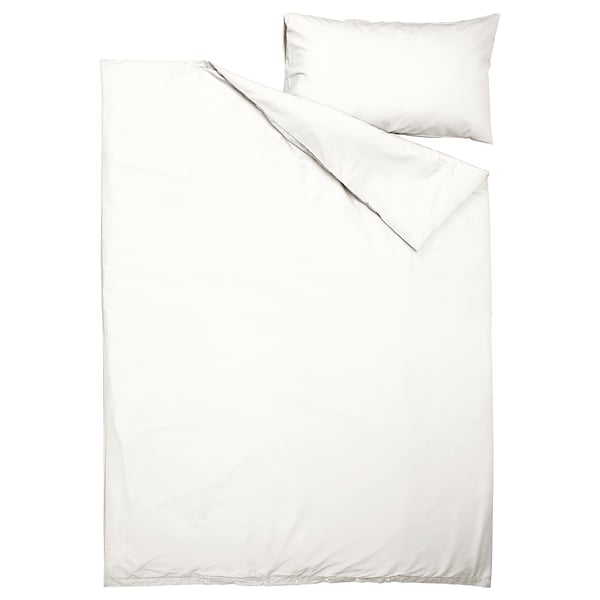 PILTANDVINGE Duvet cover and pillowcase, white, 150x200/50x80 cm