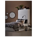 PLATSA Bed frame with storage, white, 140x244x223 cm