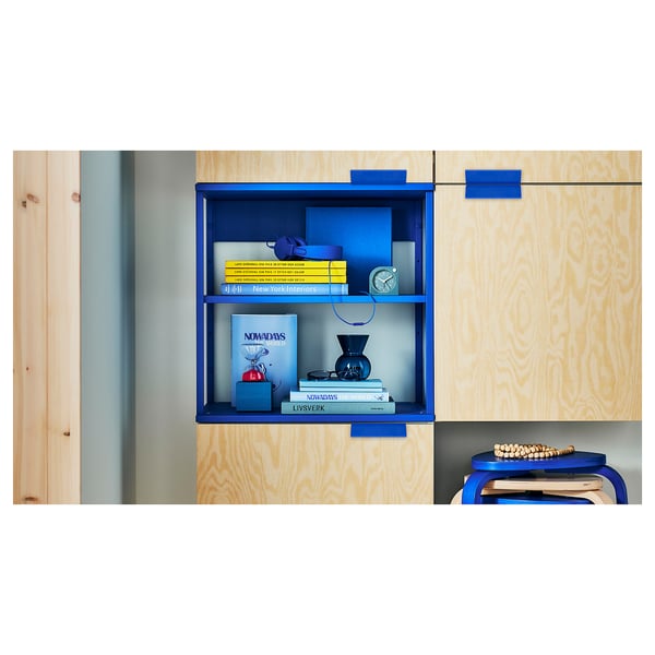 PLATSA Open shelving unit, blue, 60x40x60 cm